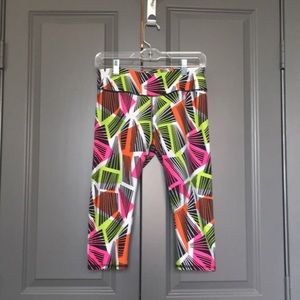 Funky print Fabletics Capri workout pants